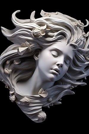 石膏雕塑白色大理石浪漫人物模型