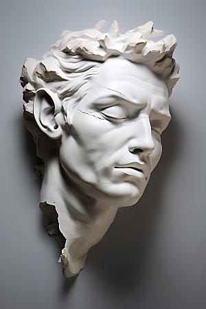 石膏雕塑立体质感人物模型
