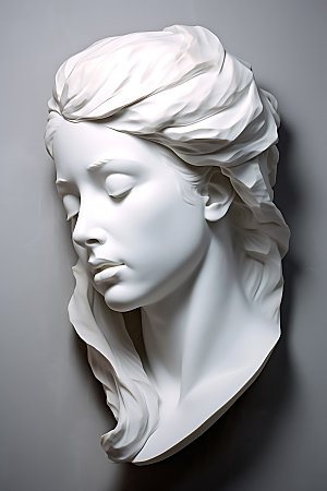 石膏雕塑石膏人像质感人物模型