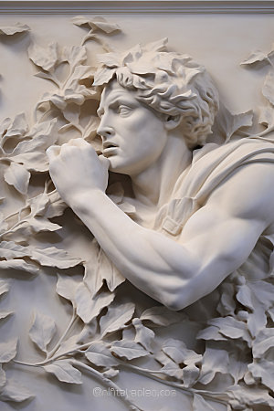 石膏雕塑质感3D人物模型