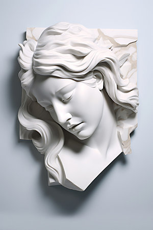 石膏雕塑立体3D人物模型