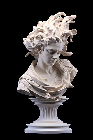 石膏雕塑白色大理石3D人物模型