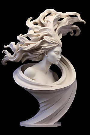 石膏雕塑石膏人像梦幻人物模型