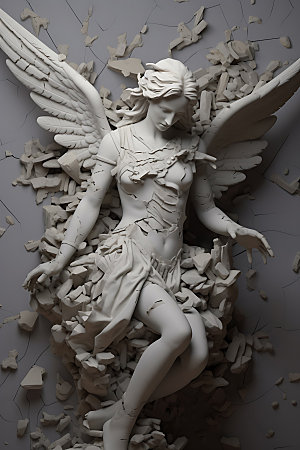 石膏雕塑立体梦幻人物模型