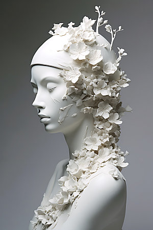 石膏雕塑立体唯美人物模型