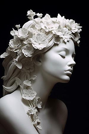 石膏雕塑浪漫质感人物模型