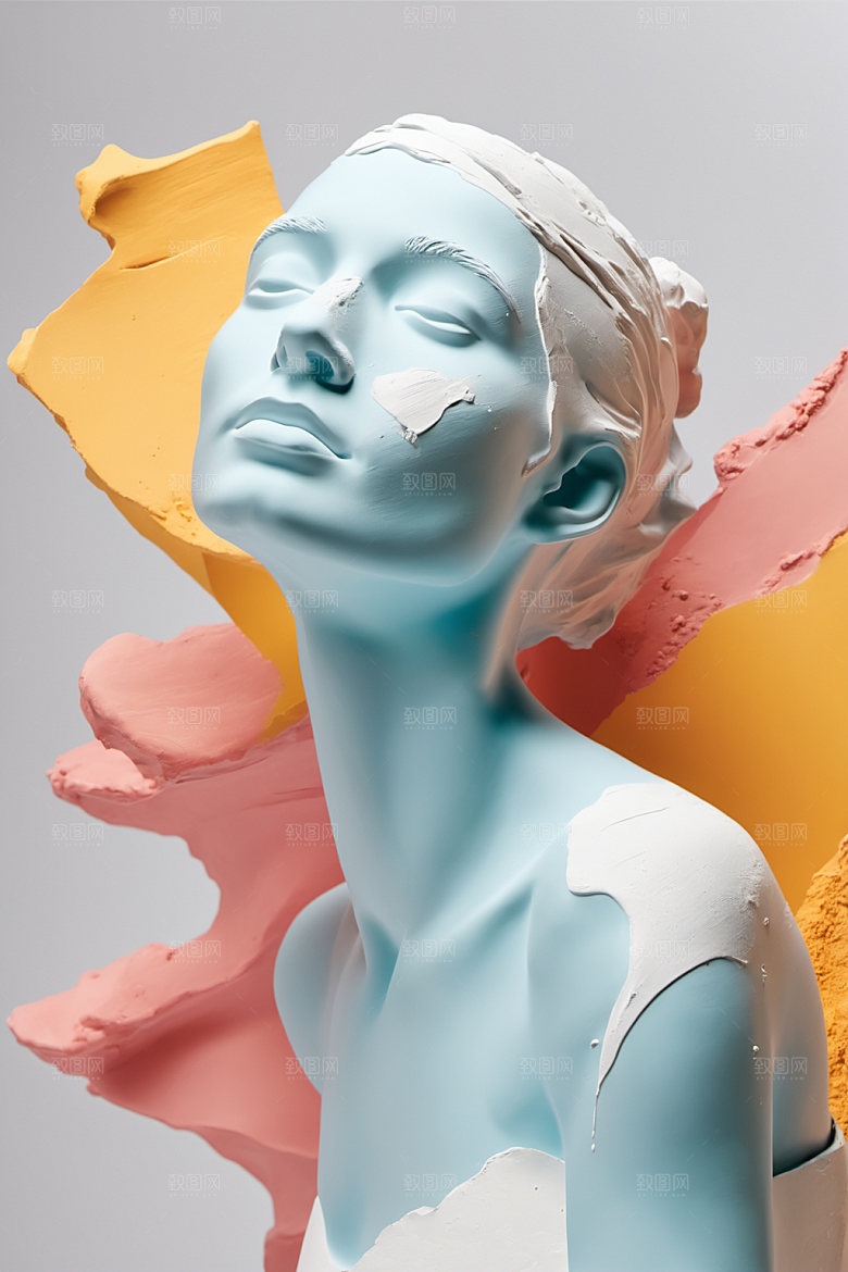 石膏雕塑洛可可3D素材