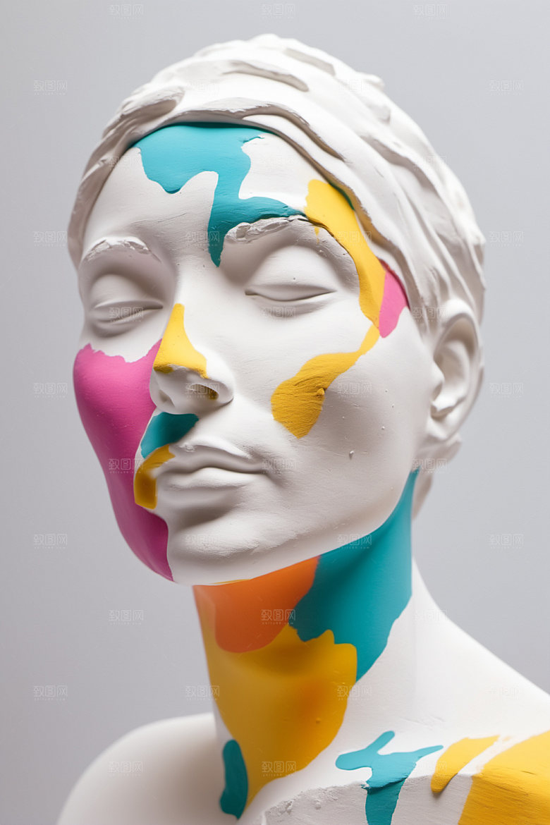 石膏雕塑3D立体素材