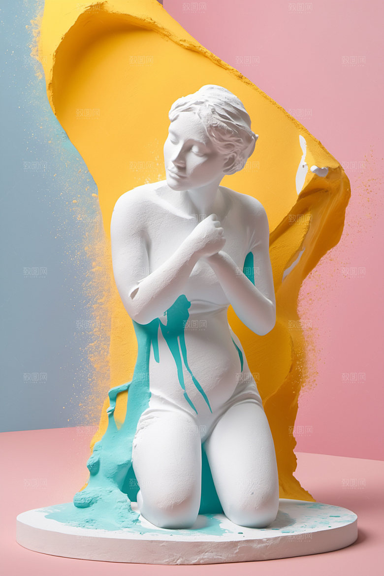 石膏雕塑3D大理石素材