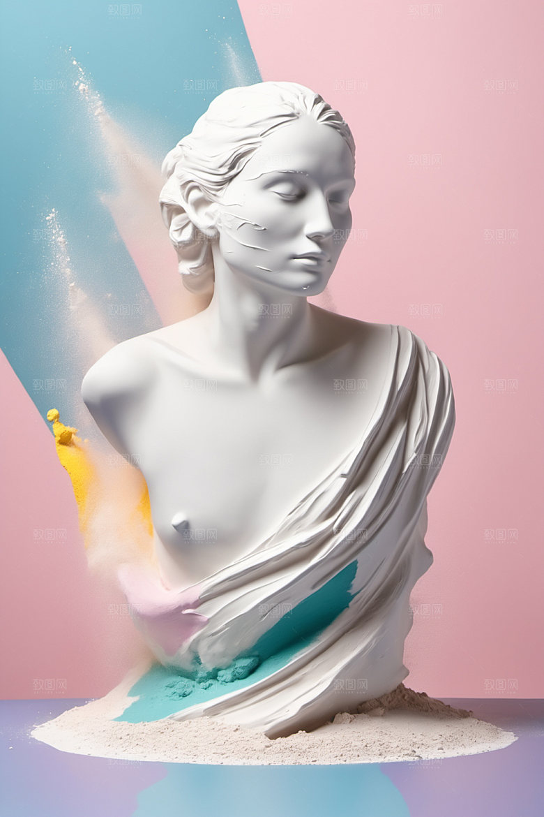 石膏雕塑洛可可3D素材