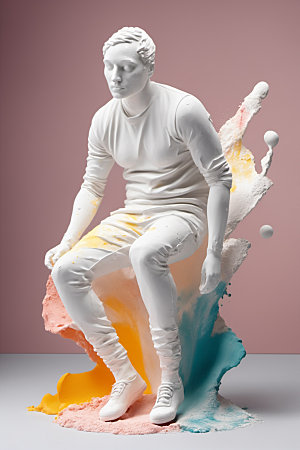 石膏雕塑白模创意素材
