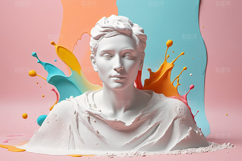 石膏雕塑雕刻3D素材