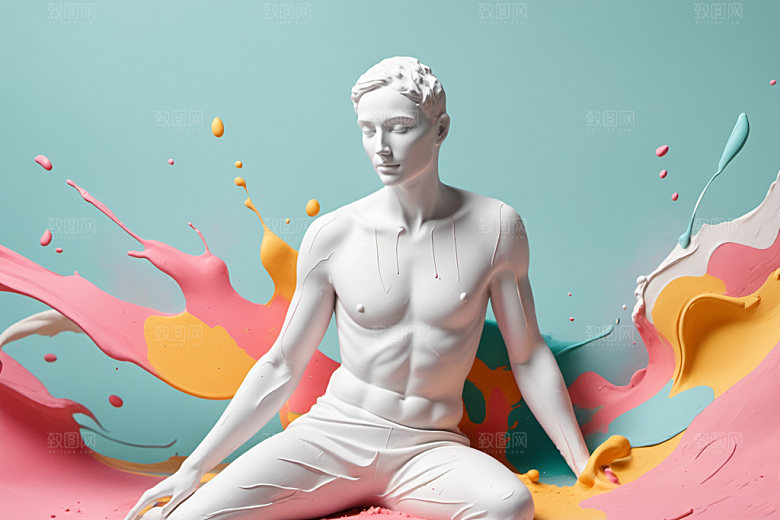 石膏雕塑立体艺术素材
