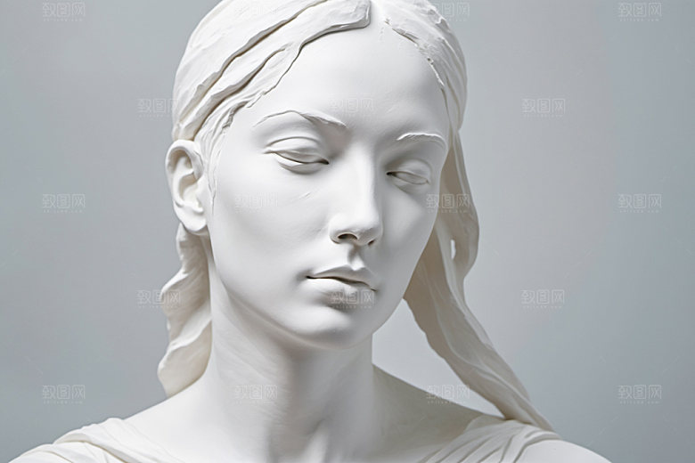石膏雕塑唯美艺术素材