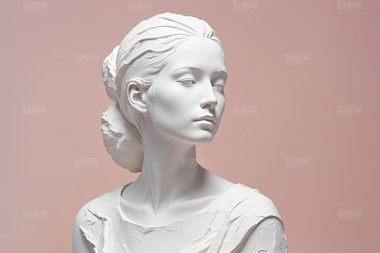 石膏雕塑唯美立体素材