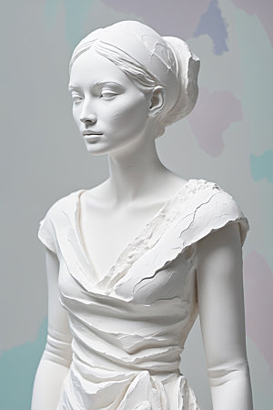 石膏雕塑唯美白模素材