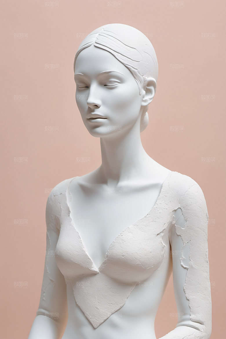 石膏雕塑唯美立体素材