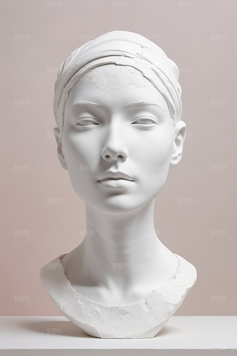 石膏雕塑3D白模素材