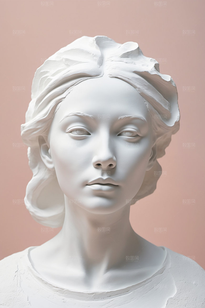 石膏雕塑唯美3D素材