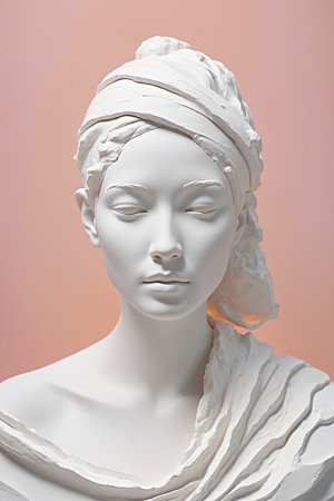 石膏雕塑唯美白模素材