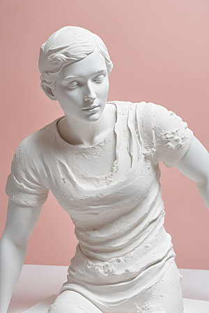 石膏雕塑人像唯美素材
