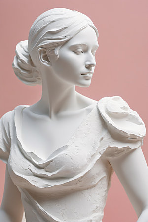 石膏雕塑白模唯美素材