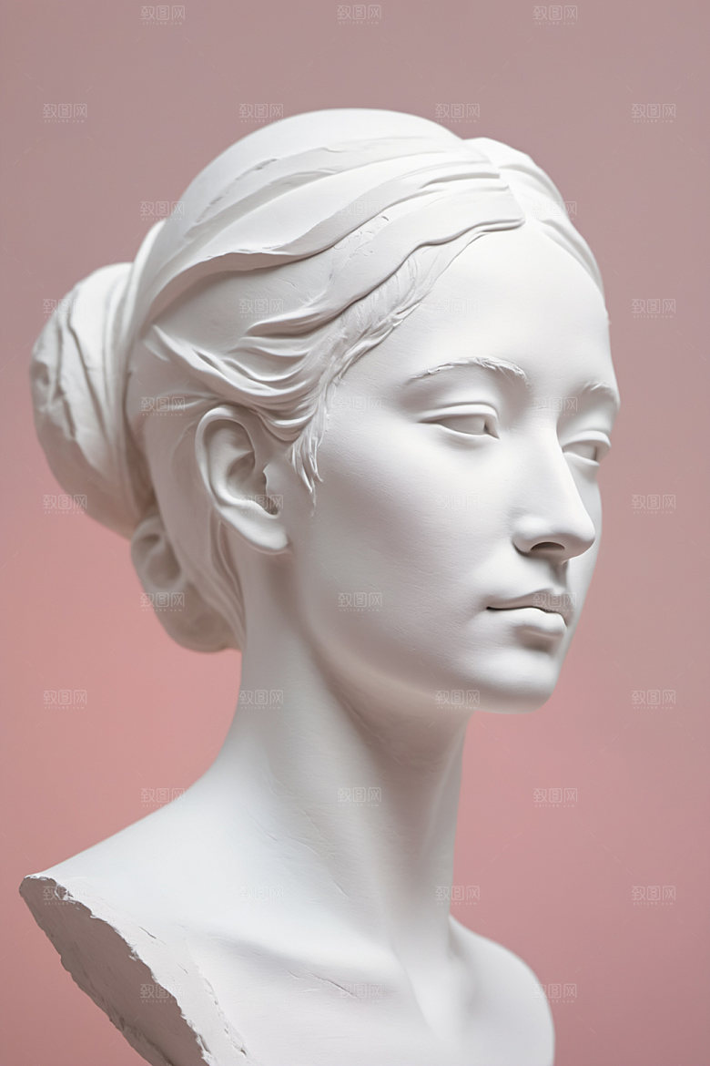 石膏雕塑白模唯美素材