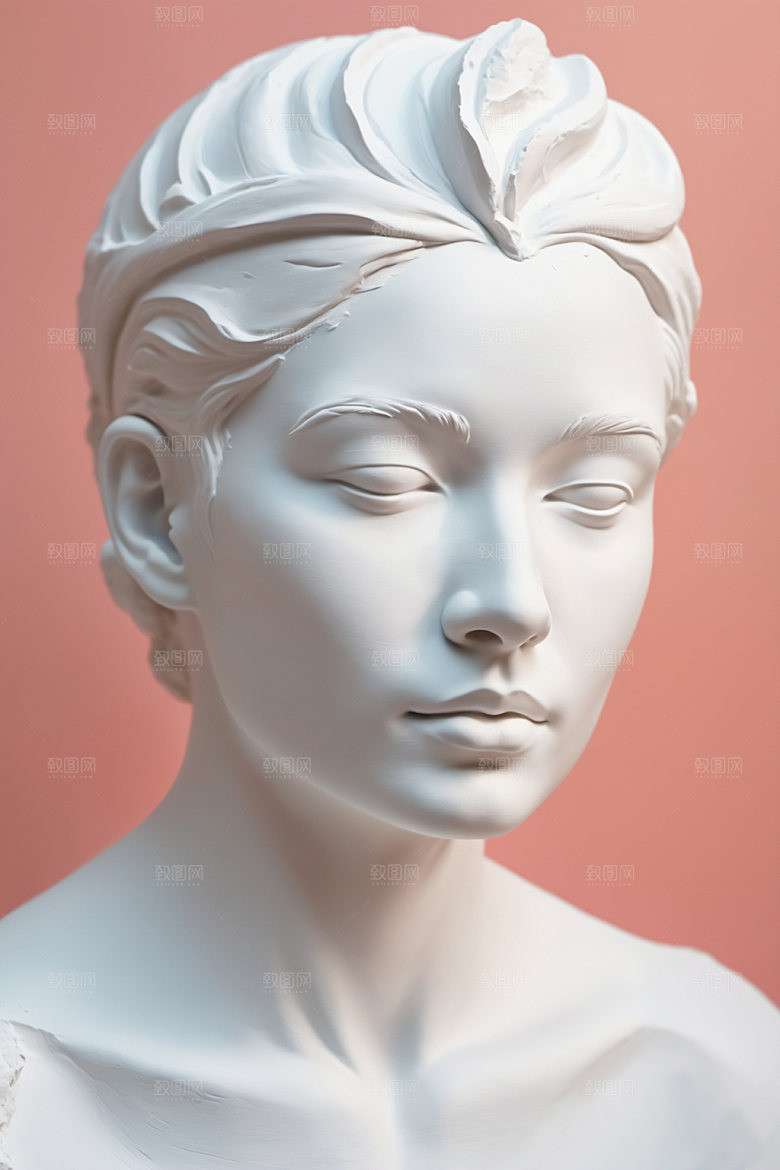 石膏雕塑立体唯美素材