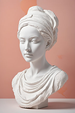 石膏雕塑3D人像素材