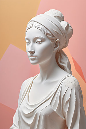 石膏雕塑人像艺术素材