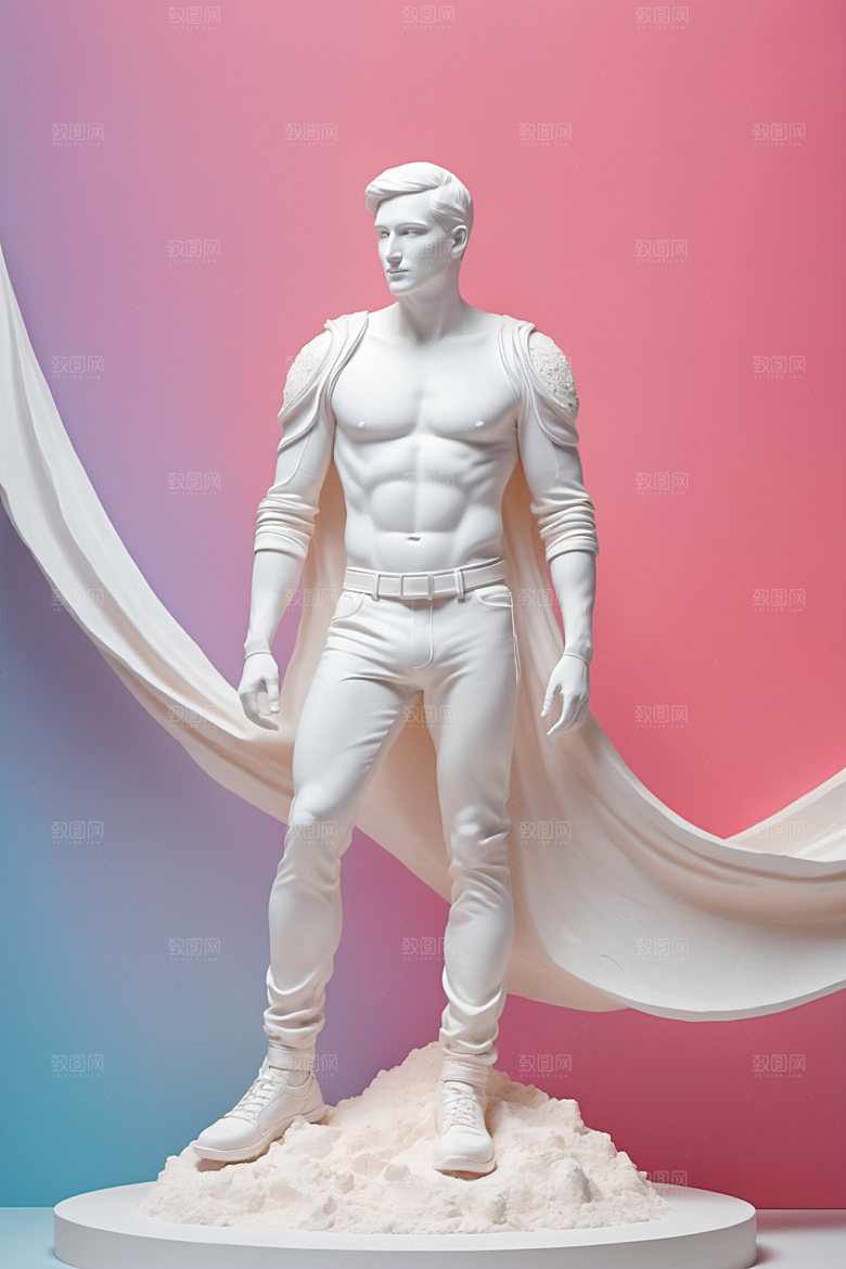石膏雕塑3D唯美素材