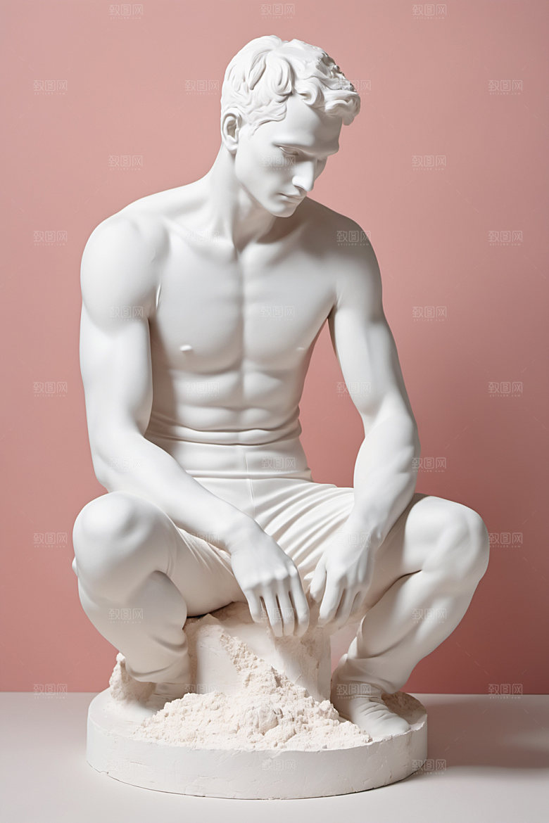 石膏雕塑唯美3D素材