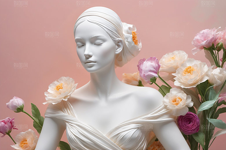 石膏雕塑洛可可3D素材