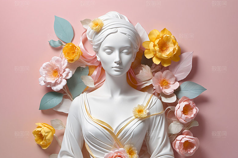 石膏雕塑3D立体素材