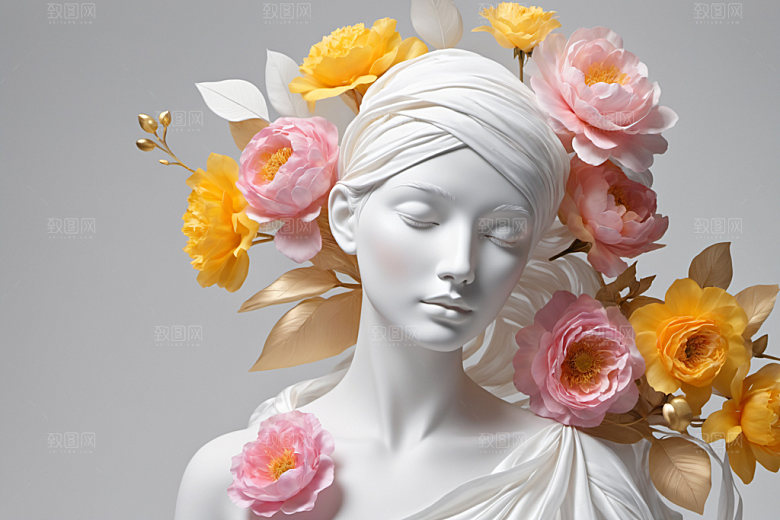 石膏雕塑3D立体素材
