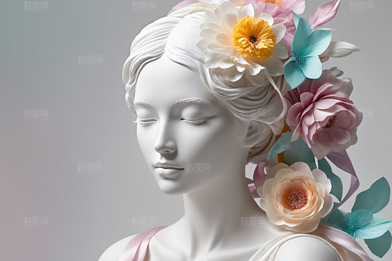石膏雕塑洛可可3D素材