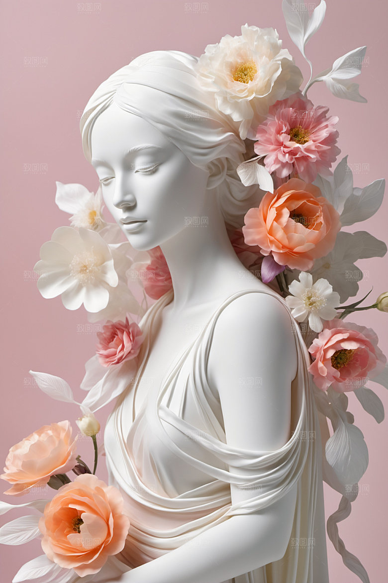 石膏雕塑3D立体素材