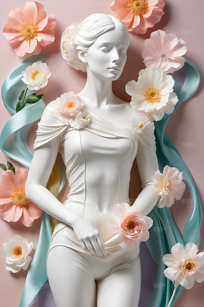 石膏雕塑3D立体素材