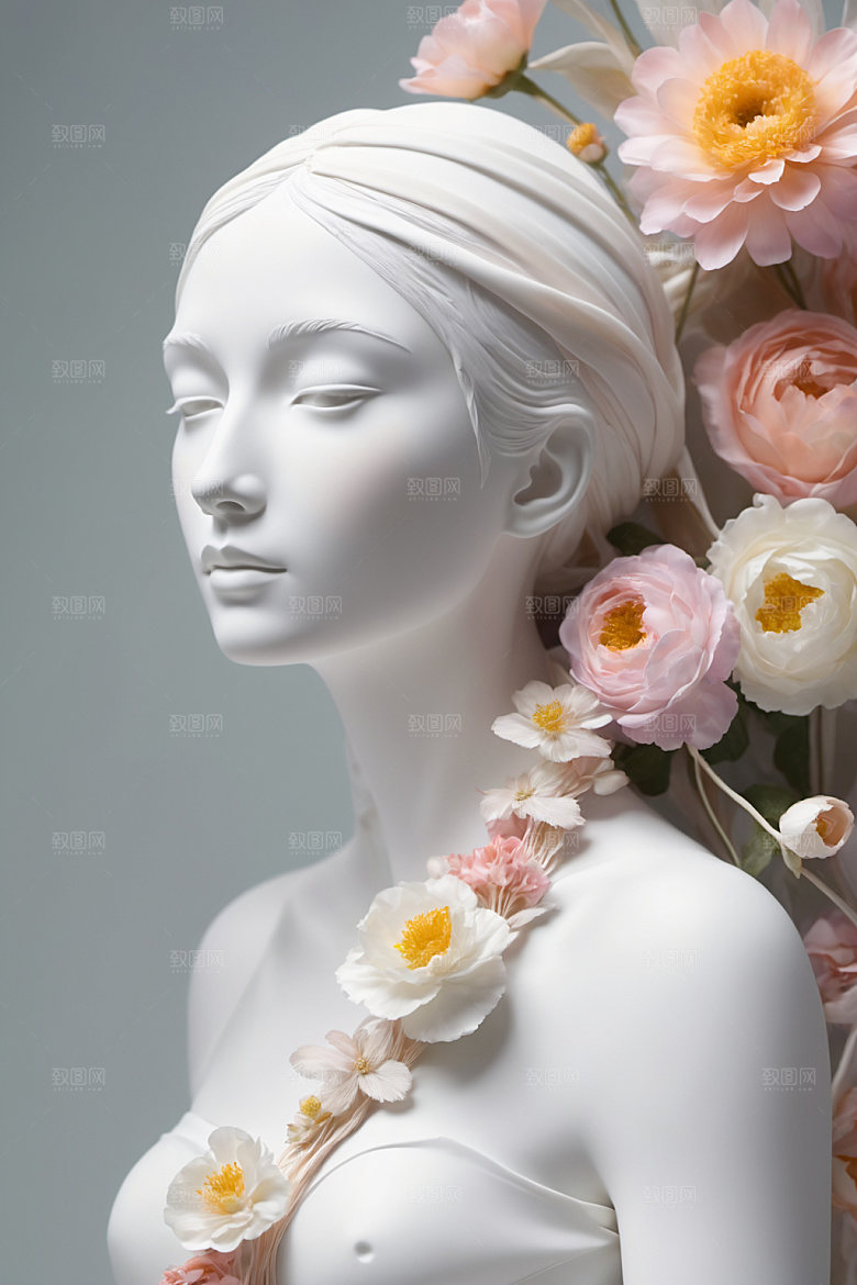 石膏雕塑3D洛可可素材