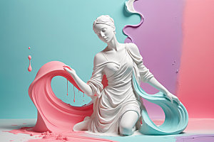 石膏雕塑3D艺术素材