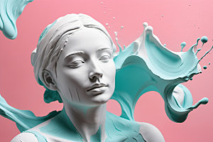 石膏雕塑创意3D素材