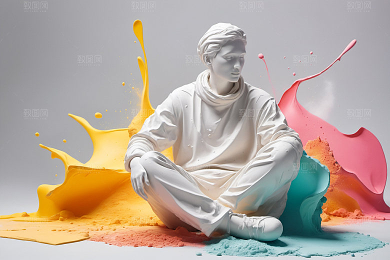 石膏雕塑洛可可3D素材