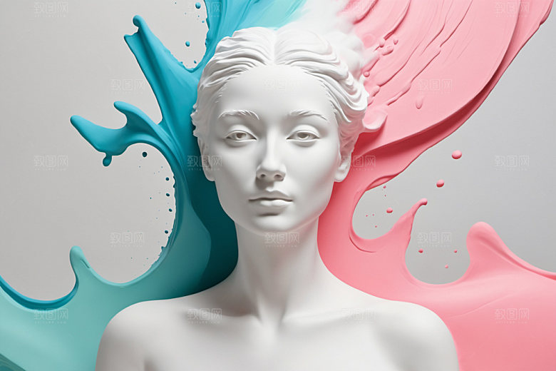 石膏雕塑3D艺术素材