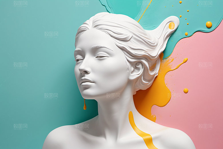 石膏雕塑洛可可3D素材