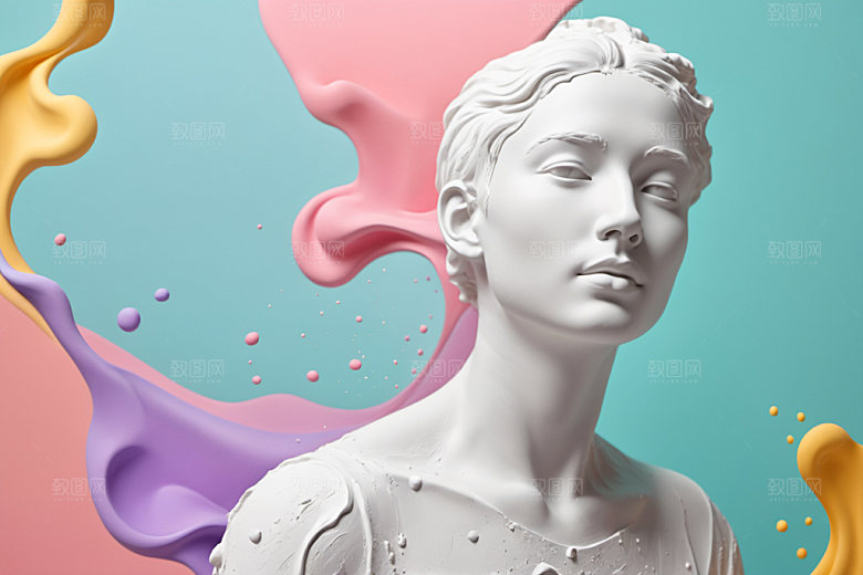 石膏雕塑3D艺术素材