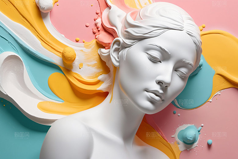 石膏雕塑立体3D素材