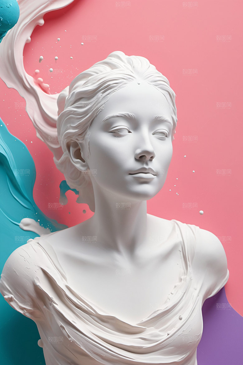 石膏雕塑立体3D素材