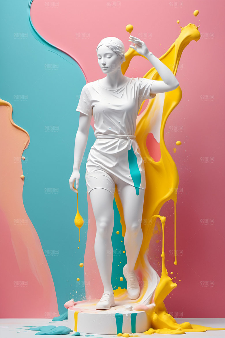 石膏雕塑3D立体素材