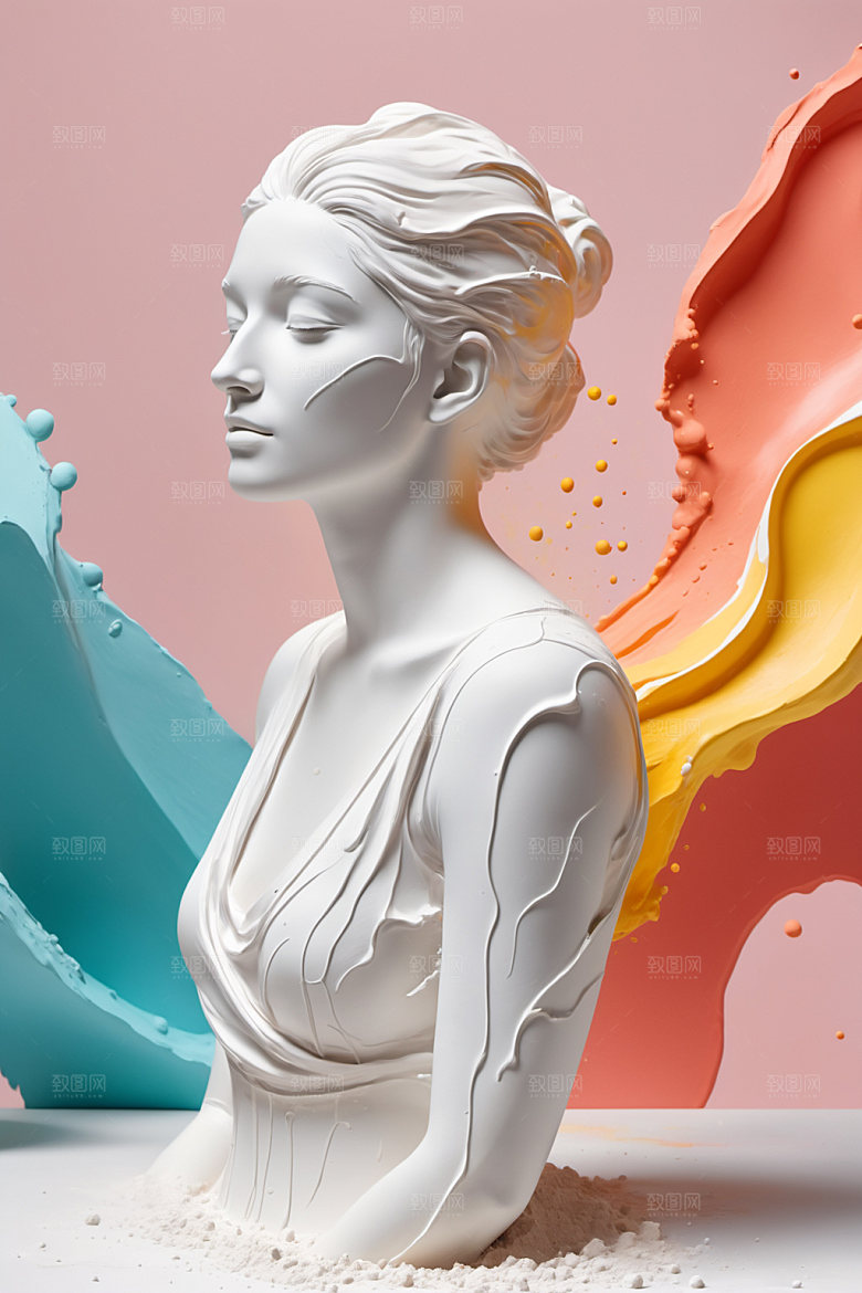石膏雕塑3D立体素材