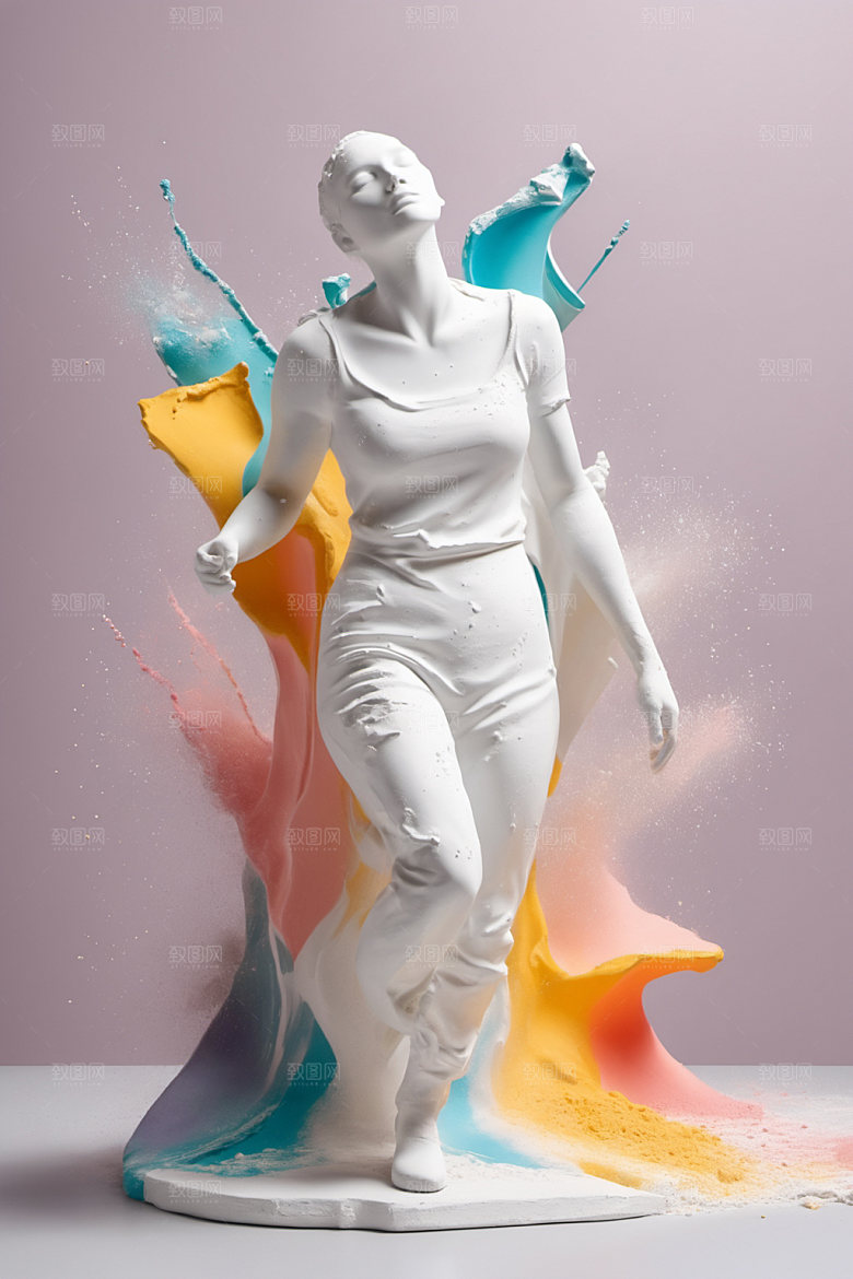 石膏雕塑3D创意素材